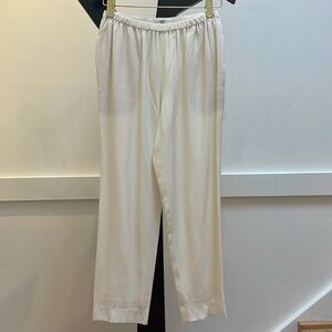 HERMES 100% Silk Ivory white pants size 36 XS NEW